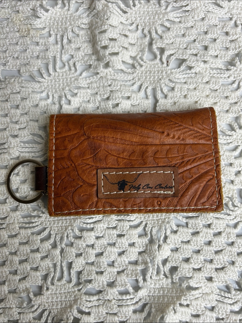 HOLY COW COUTURE Quick Draw Card Holder Cinnamon Leather